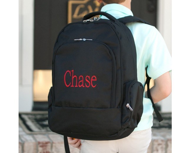 Black Personalized Backpack
