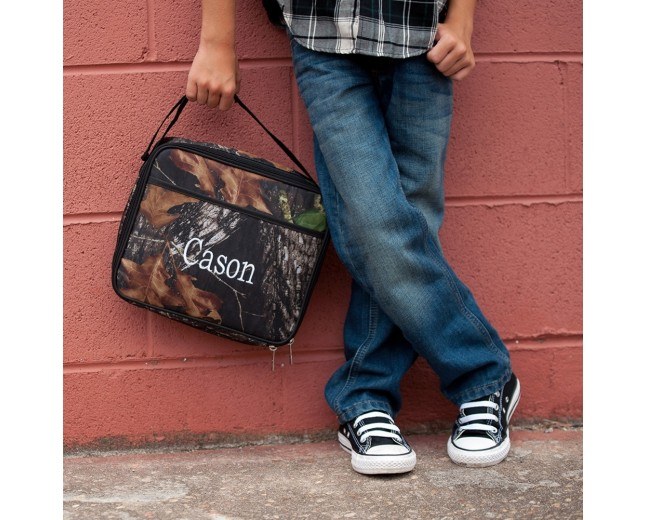 Boys Personalized Camo Lunch Tote