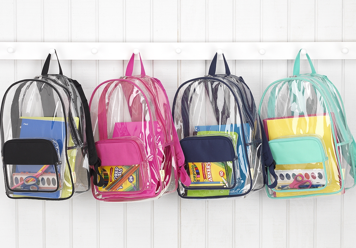 Personalized clear backpacks online