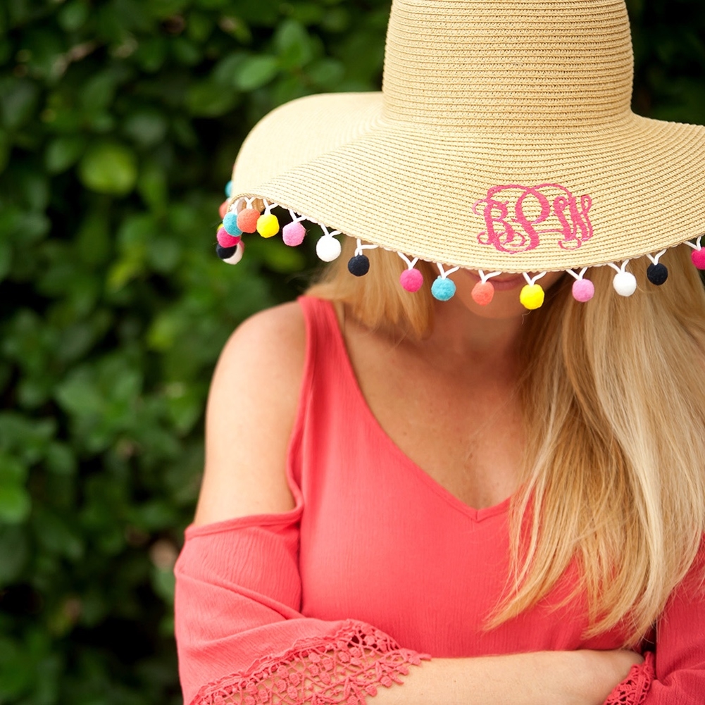 ladies monogrammed hats